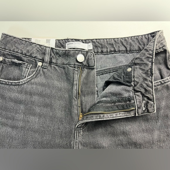 New Garage Denim Black Slouchy Baggy Jeans Size 32 Distressed - Picture 9 of 15